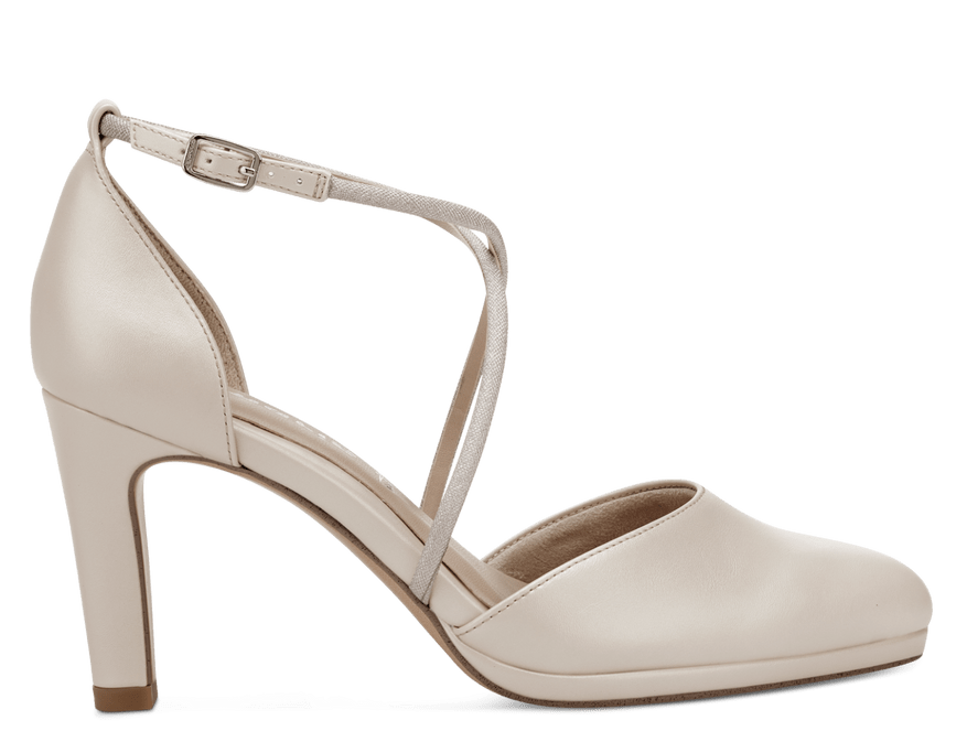 Tamaris Women's Ankle Strap Heeled Sandals - 9.5 Cm Block Heel, Square Toe, Anti-Slide Technology, Synthetic Upper