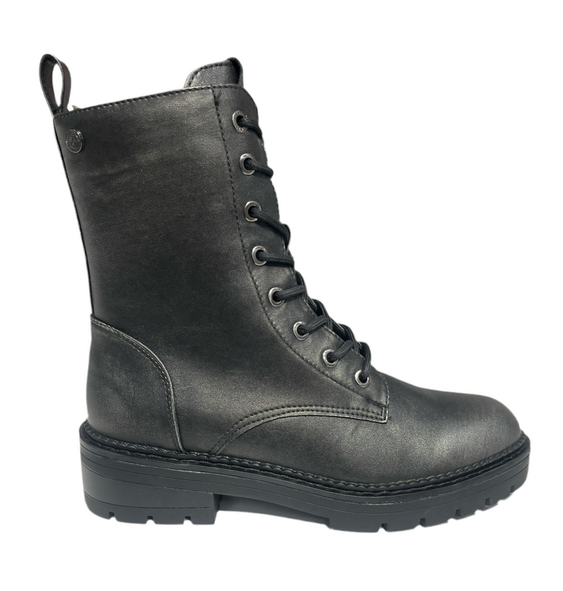 XTI Ladies Military Style Laced Flat Boot 143090
