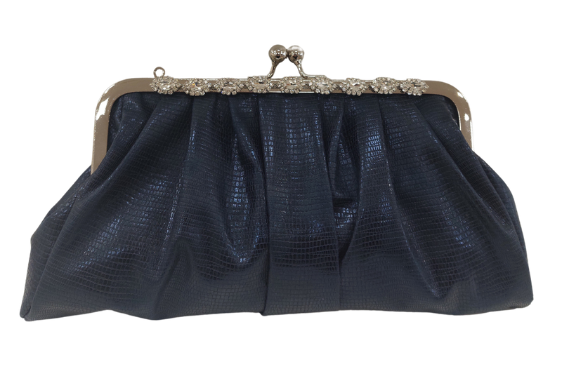 Coco Ritz Ladies Navy Diamonte Clutch Bag 1007