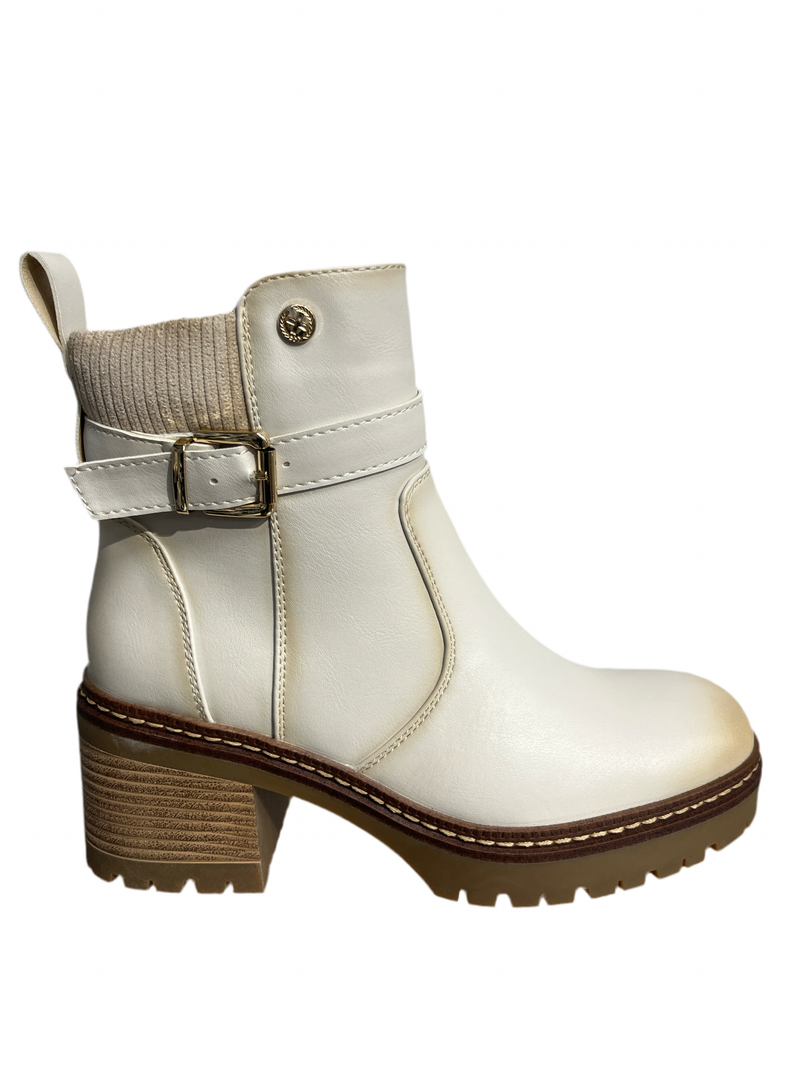 XTI Ladies Medium Block Heel Ankle Boot 143371