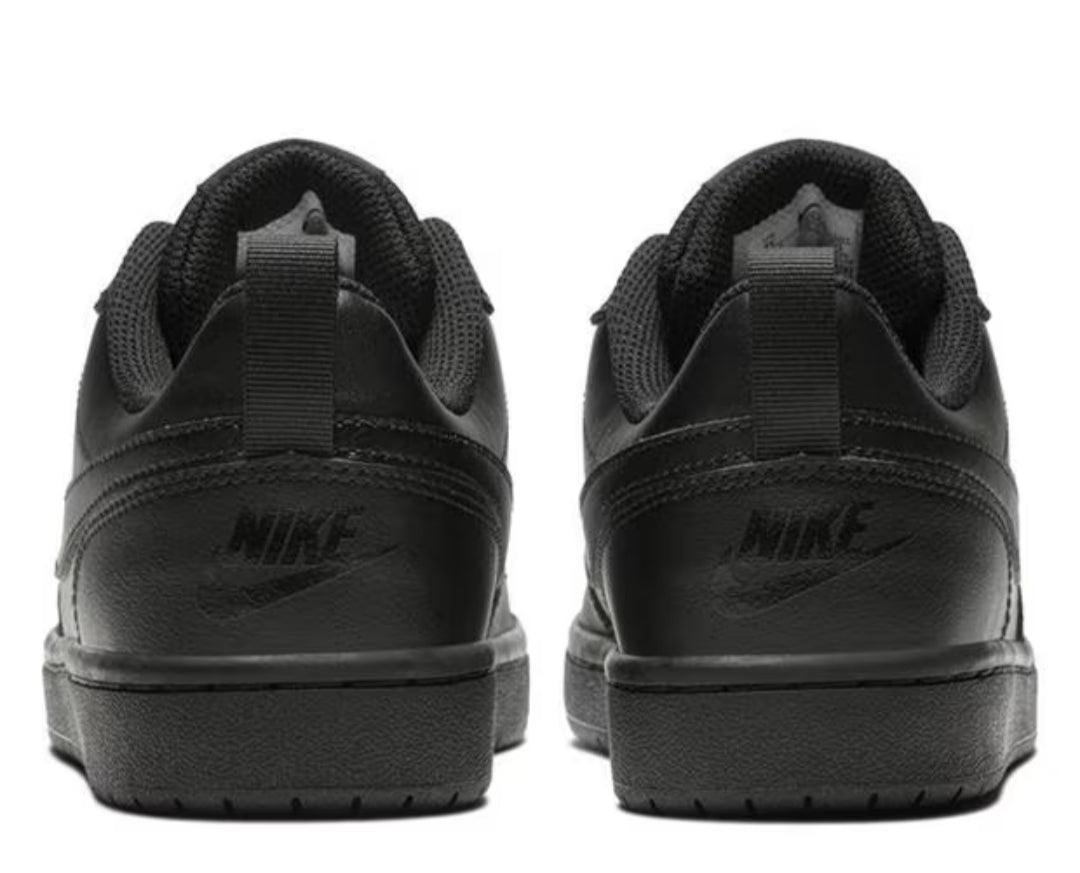 nike black court borough low 2 trainers youth