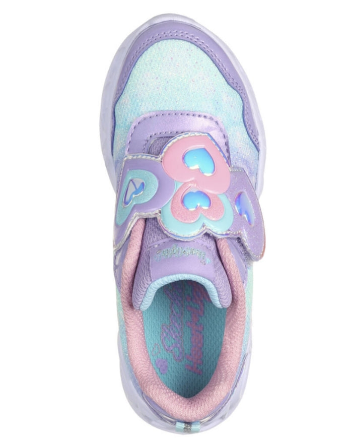 Skechers Heart Lights Lovin Reaction Girls Trainer 302693N