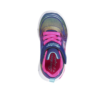 Skechers Toddler Girls S Lights Wavy Beams Velcro Trainer 302338N