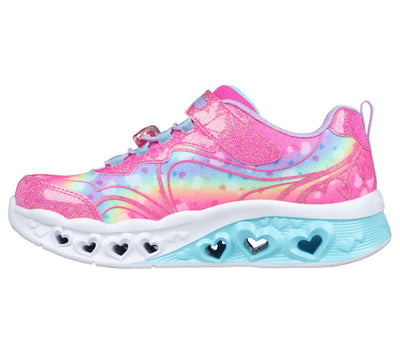 Skechers Girls Flutter Heart Lights Groovy Swirl Velcro Trainer 303253L