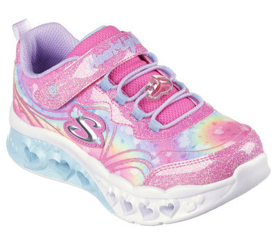 Skechers Toddler Girls Flutter Heart Lights Groovy Swirl Velcro Trainer 303253N