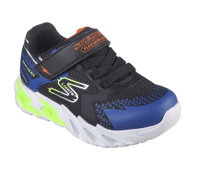 Skechers Toddler Boys S Lights Flex-Glow Bolt Velcro Trainer 400138N