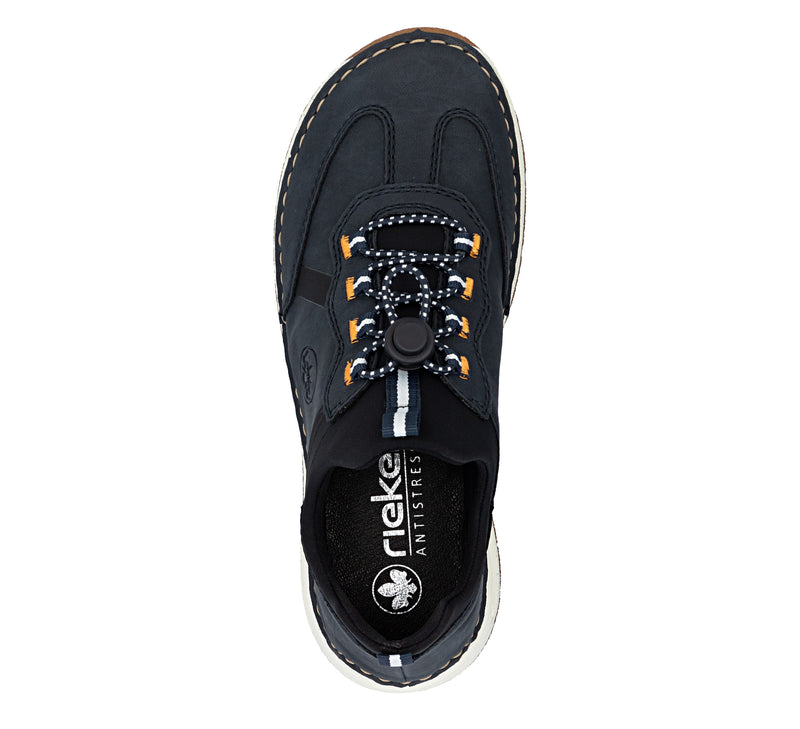 Rieker Ladies Slip On Elastic Laced Shoe 44551-14