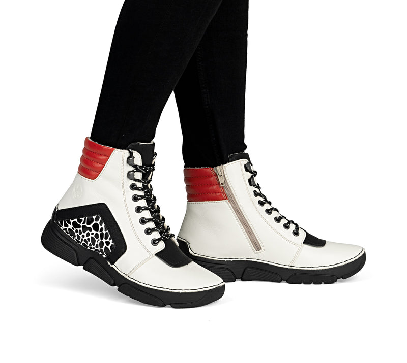 Rieker Ladies Low Wedge Laced Ankle Boot 45904-60