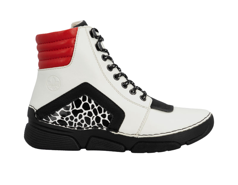 Rieker Ladies Low Wedge Laced Ankle Boot 45904-60