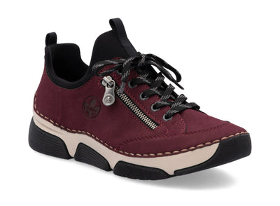 Rieker Ladies Slip On Elastic Laced Shoe 45973-36