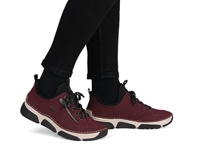 Rieker Ladies Slip On Elastic Laced Shoe 45973-36