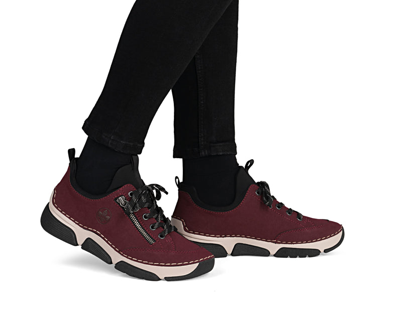 Rieker Ladies Slip On Elastic Laced Shoe 45973-36