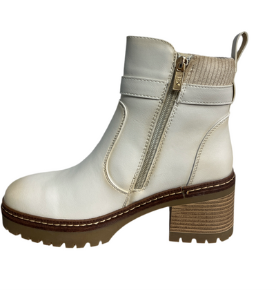 XTI Ladies Medium Block Heel Ankle Boot 143371