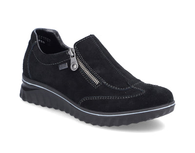 Rieker Ladies Low Wedge Slip On Zip Shoe 59071-00