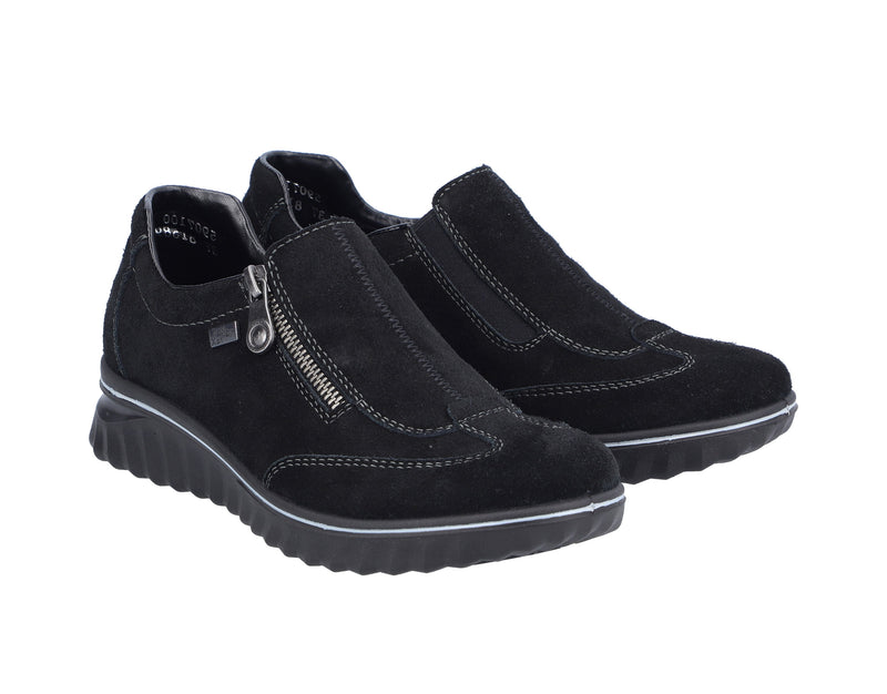 Rieker Ladies Low Wedge Slip On Zip Shoe 59071-00