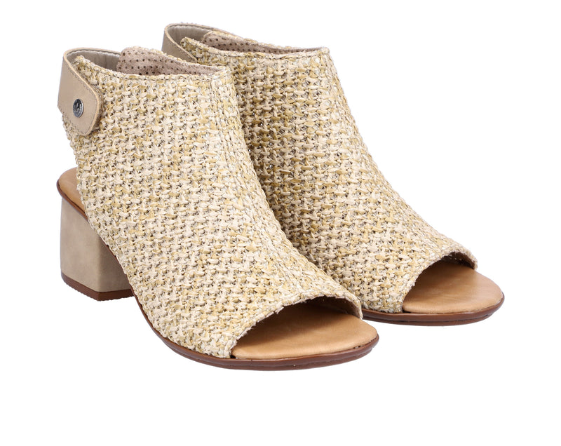 Rieker Ladies Block Heel Velcro Sandal 64670-60