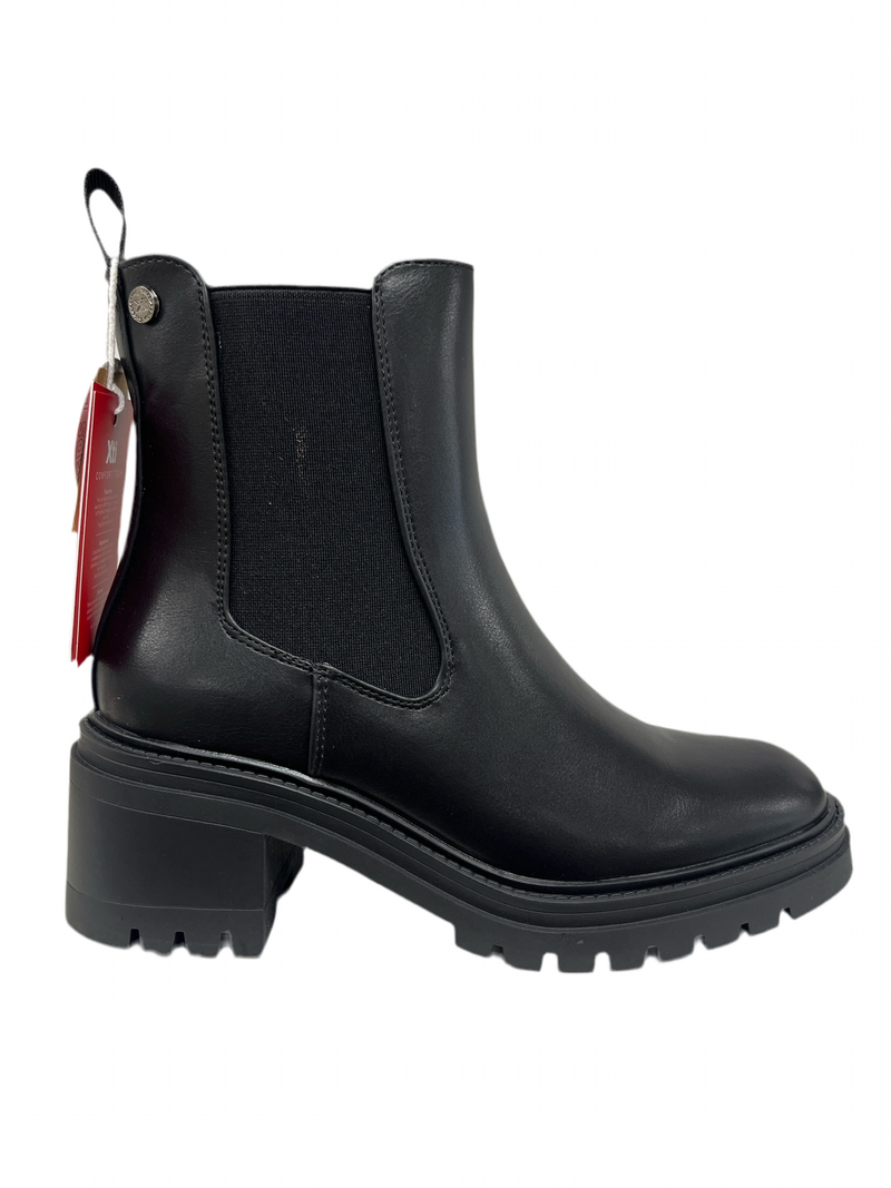 XTI Ladies Chunky Zip Heel Ankle Boot 143313