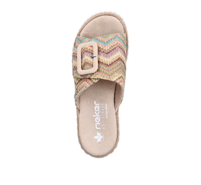 Rieker Ladies Slip On Velcro Mule Sandal 69253-91