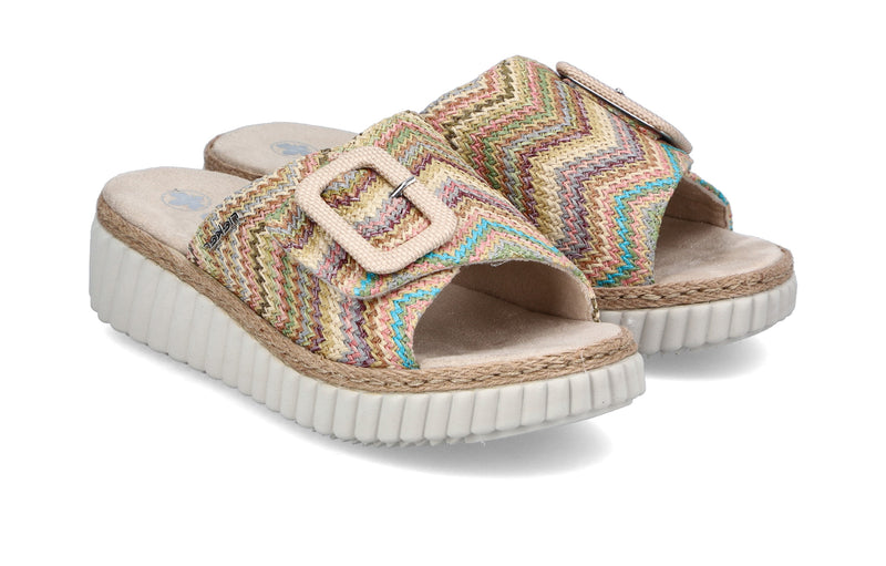 Rieker Ladies Slip On Velcro Mule Sandal 69253-91