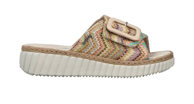 Rieker Ladies Slip On Velcro Mule Sandal 69253-91