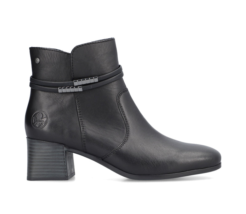 Rieker Ladies Block Heel Ankle Boot 70973-00