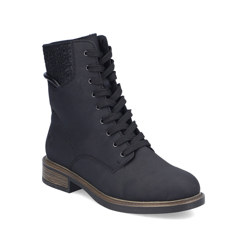 Rieker Ladies Flat Laced Flat Ankle Boot 71460 00