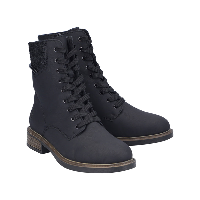 Rieker Ladies Flat Laced Flat Ankle Boot 71460 00