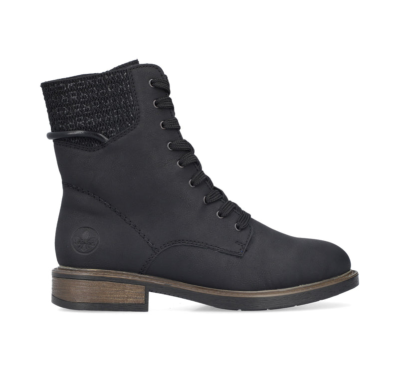 Rieker Ladies Flat Laced Flat Ankle Boot 71460 00