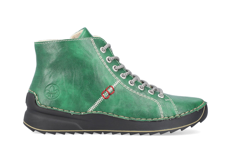 Rieker Ladies Laced Flat Ankle Boot 71510-52
