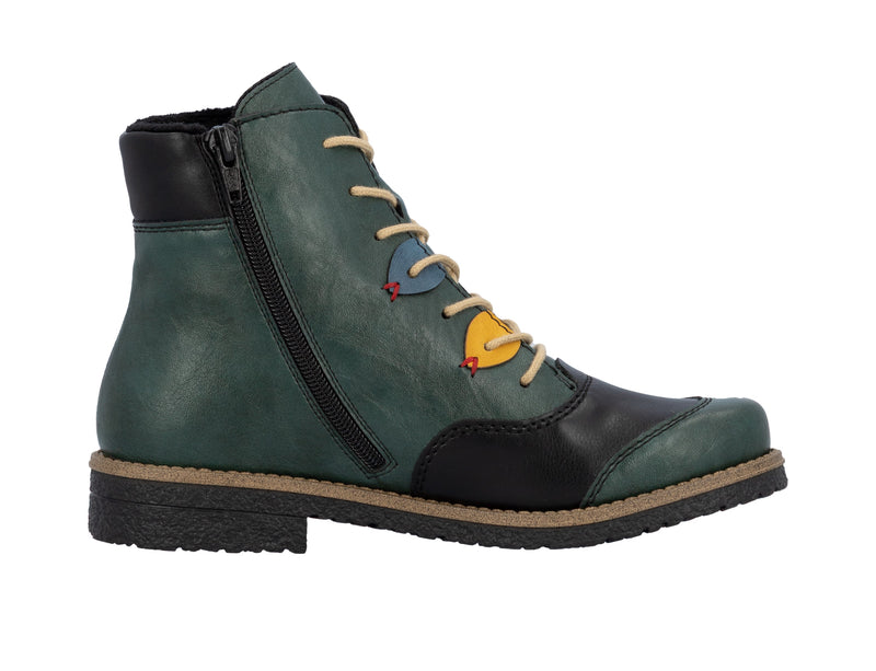 Rieker Ladies Flat Laced Ankle Boot 73510-90