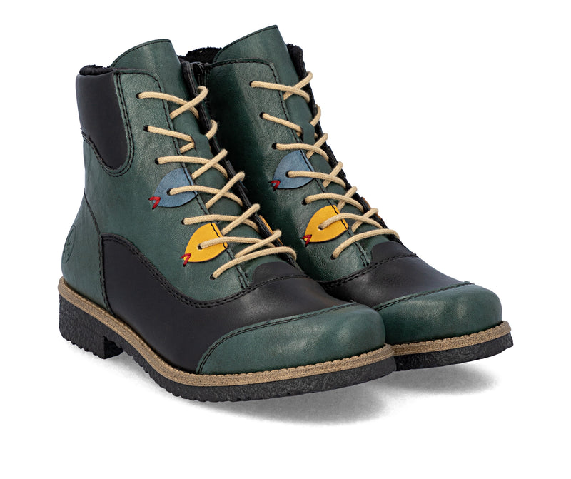 Rieker Ladies Flat Laced Ankle Boot 73510-90