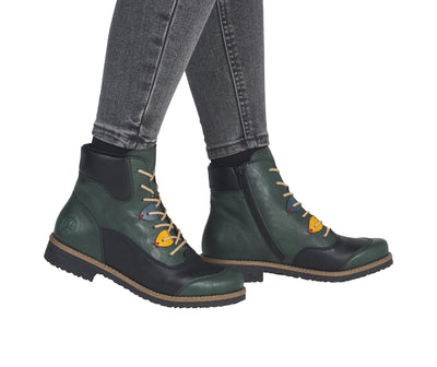 Rieker Ladies Flat Laced Ankle Boot 73510-90