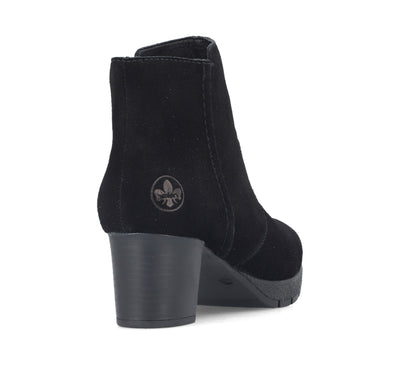 Rieker Ladies Block Heel Ankle Boot 77665-00