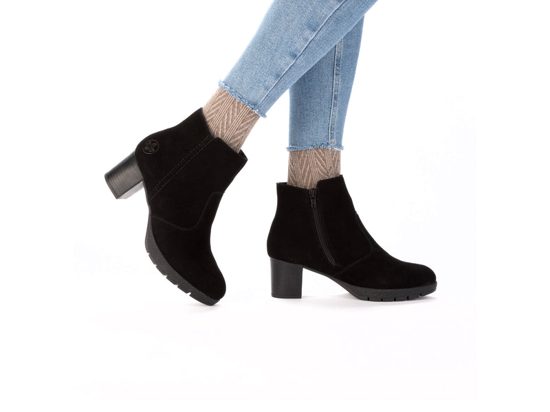 Rieker Ladies Block Heel Ankle Boot 77665-00