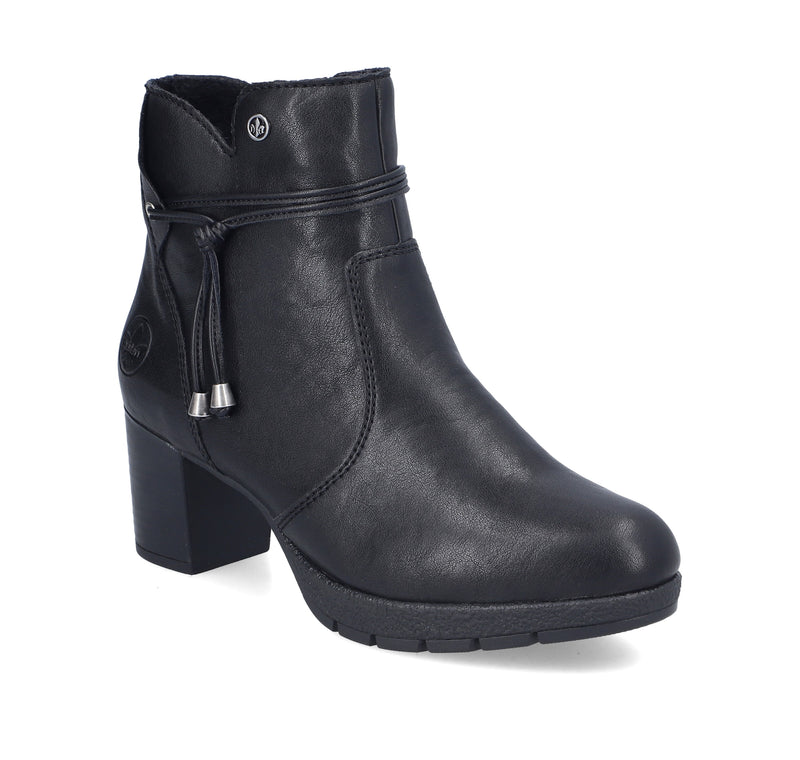 Rieker Ladies Block Heel Ankle Boot 77667-00