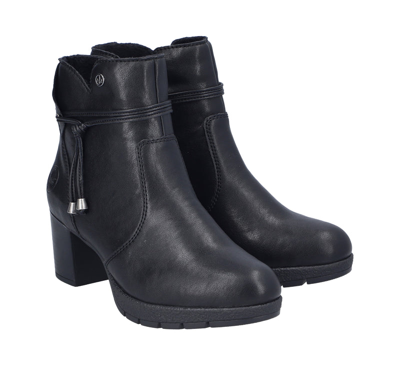 Rieker Ladies Block Heel Ankle Boot 77667-00