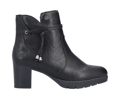 Rieker Ladies Block Heel Ankle Boot 77667-00