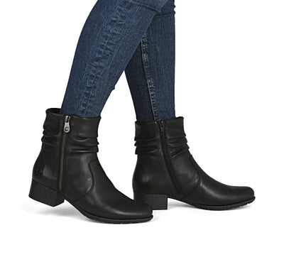 Rieker ladies Block Heel Ankle Boot 78656-00