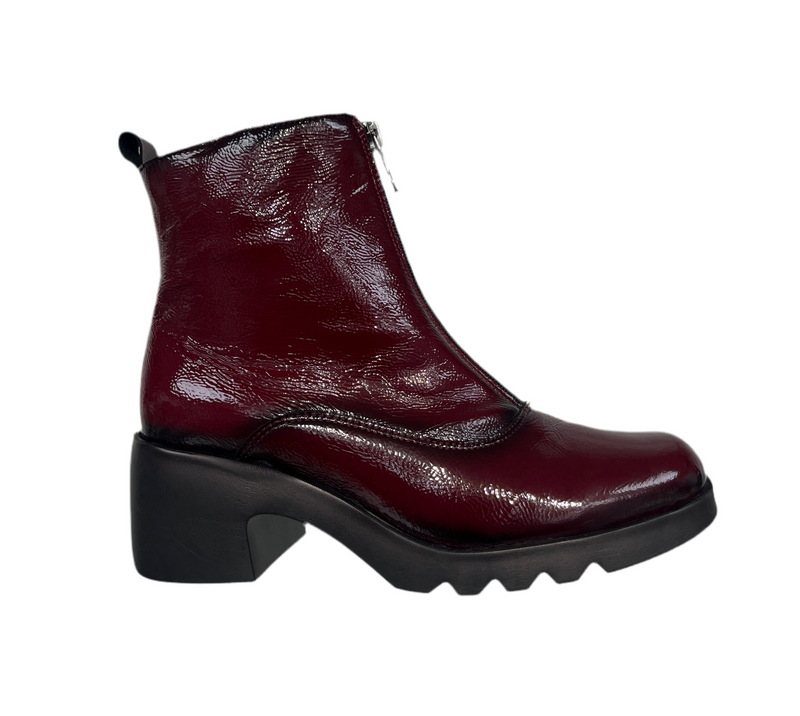 Pepe Menargues Ladies Front Zip Bordeaux Boot 21225