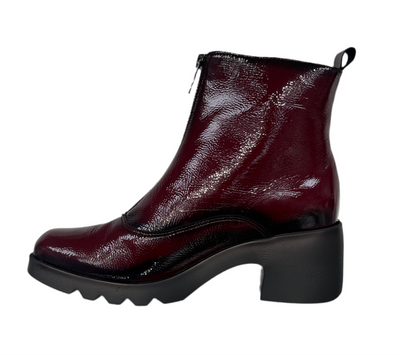 Pepe Menargues Ladies Front Zip Bordeaux Boot 21225