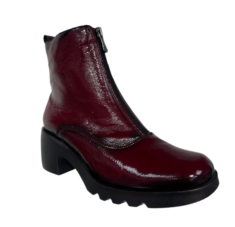 Pepe Menargues Ladies Front Zip Bordeaux Boot 21225