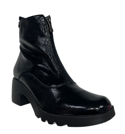 Pepe Menargues Ladies  Front Zip  Black  Boot 21225