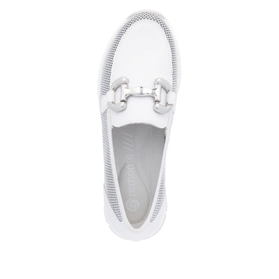 Remonte Ladies Slip On Wedge Loafer Shoe D2G02-80
