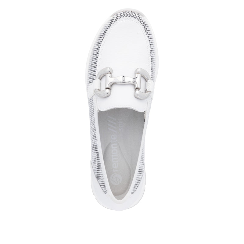 Remonte Ladies Slip On Wedge Loafer Shoe D2G02-80