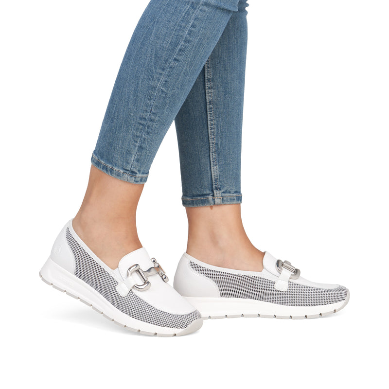 Remonte Ladies Slip On Wedge Loafer Shoe D2G02-80