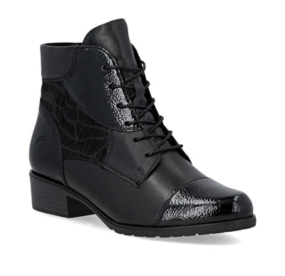 Remomte Ladies Block Heel Laced Ankle Boot D6882-00