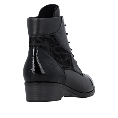 Remomte Ladies Block Heel Laced Ankle Boot D6882-00