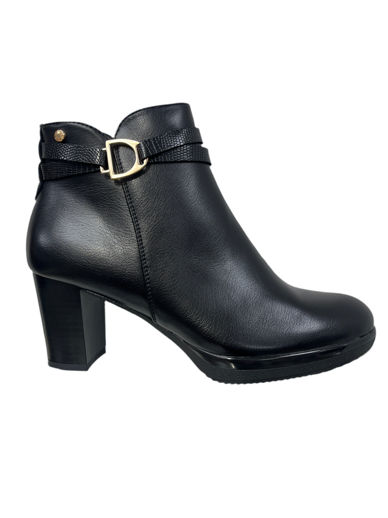 Patrizio Como Sateburg Ladies Block Heel Ankle Boot
