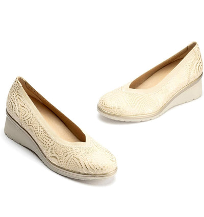 Pitillos Ladies Slip On Wedge Shoe