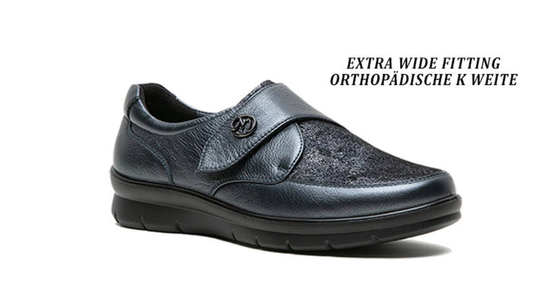 Grunwald G Comfort Ladies Extra Wide Velcro Shoe P-8261